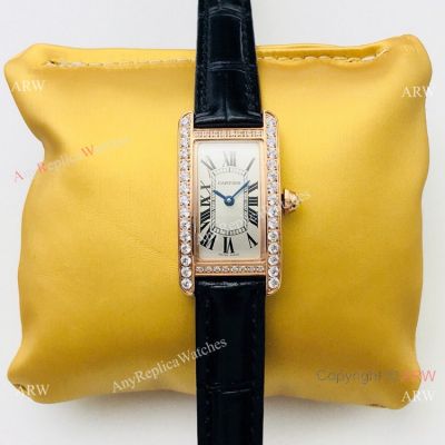 Copy Cartier Tank Americaine Women Watches Swiss Quartz Movement